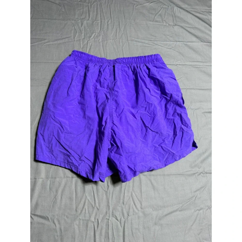 Speedo Swim Shorts Men Large Purple Good Nylon Mesh Liner Elastic Waist Pockets
